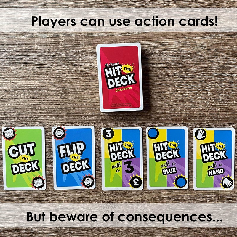 University Games The Original Hit The Deck Card Game, Perfect for Family Game Night, Parties or Travel, for 2 to 6 Players Ages 6 and Up, University Games - Image 4